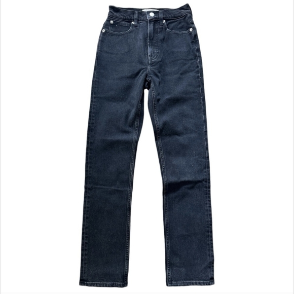 Everlane The Way High Slim Jean low stretch regenerative cotton in Black Size 23 - Picture 2 of 4